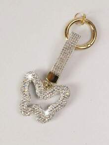 YITUMU Portachiavi di lusso con farfalla di strass - ciondolo scintillante per chiavi di auto, decorazione per borse