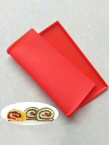1 Piece Of Solid Color Silicone Waterproof High-Temperature Swiss Roll Cake Mat, Can Be Placed In The Oven And Microwave, Silicone Swiss Roll Mold, Baking Tool, Kitchen Gadget, Back-To-School Season, Wedding Season, Halloween Party, Cake Shop, Home Kitchen.