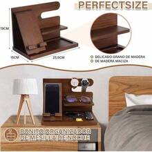 Organizador para Celular,Relojes,Llaves,Cartera,Accesorios para Hombre,Base de Celular para la Oficina y el Hogar,Organizador de escritorio,Múltiples Espacios para Buro y Escritorio,Regalo para Hombre - 1 - Ver 8