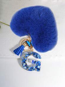 Chaveiro com Letra de A a Z, Chaveiro de Resina com Coração Azul e Bola de Pelúcia Azul, Design de Coração, Pingente de Corrente, Decoração Pendente para Mochila, Decoração Pendente para Carro, Presente para Mulheres e Meninas, Presente do Dia dos Namorados, Pingente de Bolsa, Natal, Presente de Festa de Halloween, Leve e Durável - Ideal para Mulheres e Meninas, Transporte, Estudo, Férias, Piquenique, Camping, Atividades na Praia - Presente Perfeito para Dia das Mães, Amizade, Aniversário - Multicolorido - Visão 22