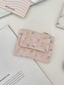 1 Buah Tas Kartu Motif Bunga Dua Lapis Serbaguna dengan Dompet Koin Kapasitas Besar, Tas Barang Serbaguna, Tas Penyimpanan Kartu Identitas, Kartu Bank, Tas Penyimpanan Headphone, Penting untuk Belanja dan Bepergian, Lucu, Ringkas dan Portabel, Hadiah Ulang Tahun - MultiWarna - View 20
