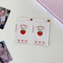 1" DIY Photo Frame Keychain, Korean Style Aesthetic Film Paper Clip Frame, Student Scrapbooking Decor Adhesive Photo Holder