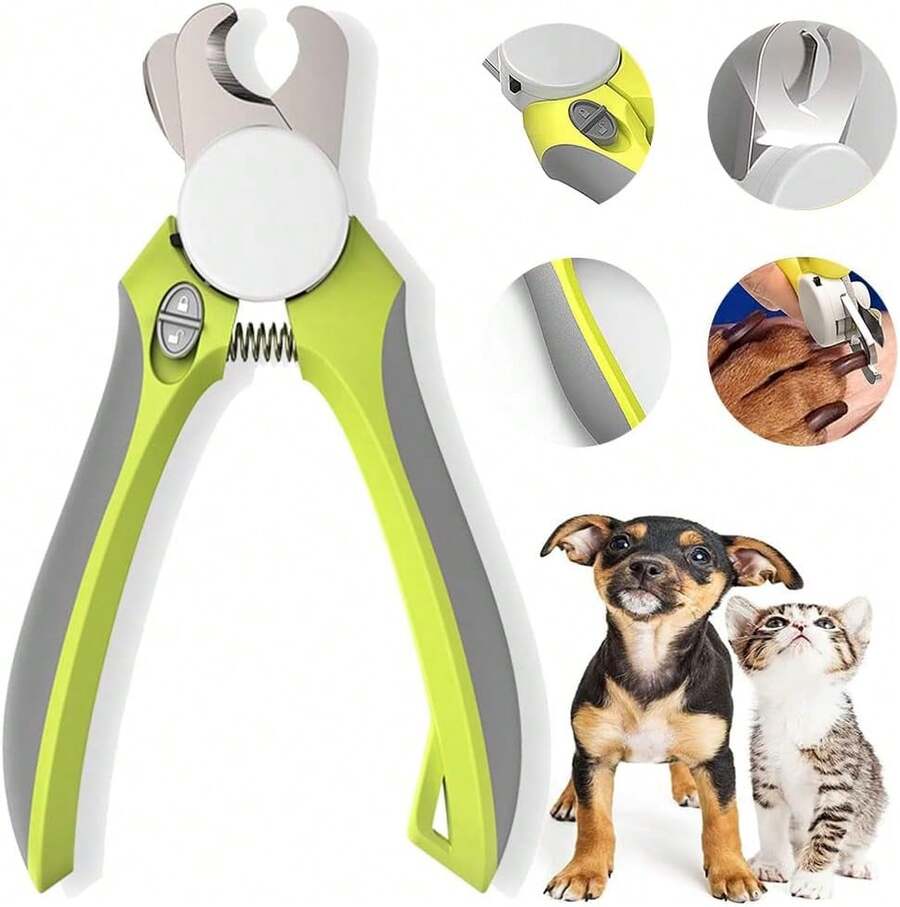 Cortau?as para perros y gatos con luz LED:ilumina u?as o línea de sangre para un corte . Hojas extra afiladas para u?as gruesas, sensor rápido evita cortes excesivos. Ideal para perros y gatos. - Blanco - Ver 1