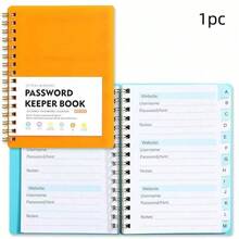 1pc/2pcs Random Letter Labeled Password Notebook A6 Pocket-Sized Password Book, Suitable For Internet Website Login, Hardcover Password Journal, Ideal Gift For Men And Women At Home, Office Or School