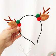 1 pieza - Diademas navideñas, diademas con estilo de cuernos de reno creativos, accesorios navideños, suministros para fiestas navideñas, los accesorios talla grande populares