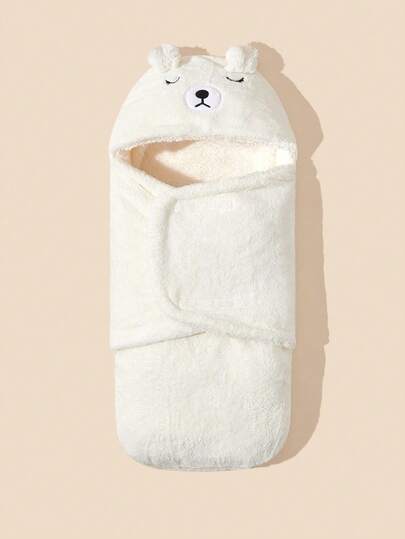 بطانية رضيع مزدوجة الطبقات من القماش الفاخر بطبعات كرتونية