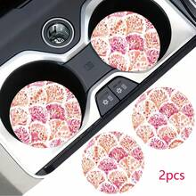 2 pezzi Sottobicchieri portabicchieri per auto, antiscivolo e antiurto, accessori universali di moda per interni auto, regalo per feste