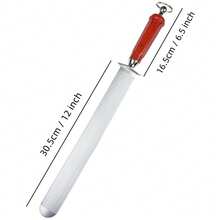 12 英寸宽扁平磨刀钢棒，高碳钢家用磨刀器，手持式多功能磨刀工具 - 彩色 - 查看 3