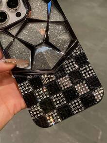 Funda de teléfono con diamantes brillantes y tarjeta brillante compatible con iPhone 17, 16, 15, 14, 13, 12, 11 Pro Max, cubierta protectora a prueba de golpes - Negro - Ver 9