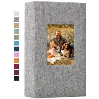 Linen Photo Album 300 Pockets For 4x6 Photos Fabric Cover Photo Books Slip-In Picture Albums Wedding Baby Family Anniversary Wedding Photo Storage Gifts Birthday Graduation
