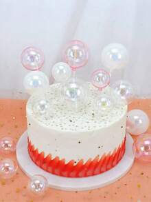 10 Stücke bunte transparente Kuchendekoration Kugeln, transparente bunte Happy Birthday feiern Neugeborenen Wunschkugel Kuchendekoration Einsatz, 1. Geburtstag Cupcake Topper Dekoration, DIY Kuchendekoration, für DIY Backen Dekoration, perfekt für Baby Shower, Gender Enthüllungsparty, Hochzeit, Abschlussfeier, Jahrestag, Geburtstagsfeier, Kuchendekoration Zubehör, Hochzeitstag Geburtstags Party Bedarf, verschiedene Party Kuchendekoration