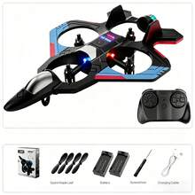 Foam Drone RC Airplane Toys For Beginners, Remote Control Plane Fighter Jet With Light, Auto Hovering, 360° Flip And 2 Batteries, Christmas, Halloween, Thanksgiving Gifts