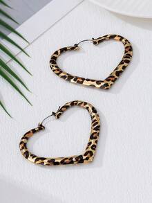 1 Pair Asymmetrical Geometric Oversized Hoop Earrings, Vintage Exaggerated High-End