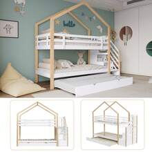 Kids Bedding Accessories - White+Natural + Solid Wood+MDF - View 5