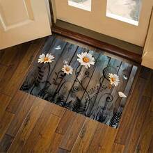 1 szt. mata podłogowa do kuchni z aksamitu w stylu vintage, wycieraczka do przedpokoju, odporna na zabrudzenia i łatwa do czyszczenia, zmywalna