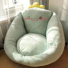 1pc Cartoon Design Floor Cushion - Soft Round Fabric, Perfect For Relaxing And Reading, All-Season Comfort Suitable For Bedroom, Balcony Or Bay Window Seat | Fun Design Durable Polyester Plush Floor Cushions With Cute Cartoons - Thickened Soft Circular Weave Chair Mat Ideal For Leisurely Reading Or Recliner, Year-Round Comfort