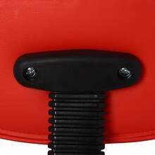 Silla de escritorio moderna para oficina, silla de ruedas para computadora con respaldo bajo, altura ajustable, silla giratoria de diseño para trabajo en casa y salón con reposapiés - Rojo - Ver 9