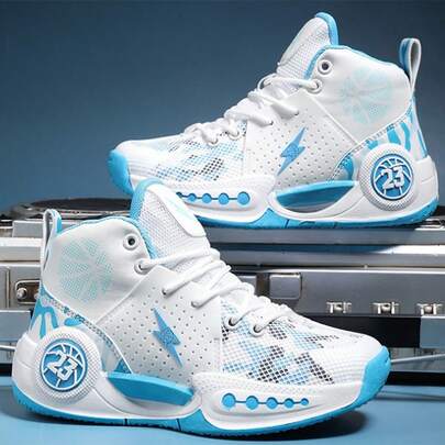 Zapatillas de red para niños y zapatillas de baloncesto para niños: transpirables y no hacen sudar los pies, con suela de caucho suave y resistente al desgaste, ideales para las actividades al aire libre de los niños