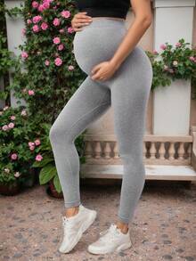 孕妇纯色弹力腰打底裤，高弹力孕妇打底裤，秋冬款