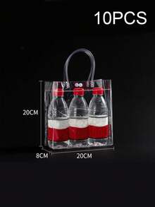 50 piezas Juego de bolsas de regalo transparentes de PVC a prueba de agua, 10 piezas, perfectas para regalos de boda, fiesta y festival de damas. Bolso transparente aprobado para estadios, ideal para conciertos, eventos deportivos y festivales. Bolsa transparente y a prueba de agua perfecta para verano, vacaciones y playa, bolsas de regalo de Navidad. - Multicolor - Ver 25