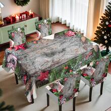 1/4/5/6/7/36 piezas Juego de fundas/cubiertas de silla con estampado de estrella de Navidad, bastón de caramelo, rama de pino, piña, adecuado para uso en interiores del hogar, restaurante, hotel, opción ideal para decoración diaria moderna. La funda elástica para silla es lavable y se ajusta a mesas de comedor cuadradas. - Multicolor - Ver 15