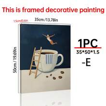 1 张咖啡潜水员海报印刷品、早安咖啡海报、咖啡爱好者礼物、咖啡站墙壁艺术、厨房墙壁艺术 - 可选框架、极简主义家居墙壁艺术、礼物、有趣和创意的家居墙壁装饰、卧室、客厅、厨房、浴室、咖啡厅、宿舍墙壁艺术帆布海报 - 1pc - 查看 38