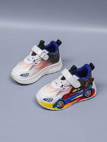 زوج أحذية رياضية جلدية مضيئة بتقنية LED أنيقة، مناسبة للأولاد والبنات - كاجوال، امتصاص الصدمات، مقاومة للانزلاق في جميع الفصول للجري والمشي في الأماكن المفتوحة - عنابي اللون - مشاهدة 5