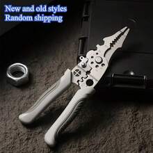 1pc Multi-Functional Electrician's Wire Stripper, Crimping Pliers, Cutter - Professional Electrical Tool For M6/M8/M10, Industrial-Grade Construction, No Assembly Required, Suitable For Household DIY, Automotive Manufacturing And Industrial Work