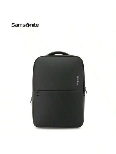 Samsonite BQ7*04103 Laptop Backpack, Contrast Color Stylish Design, Ergonomic Decompression Straps, Separate Laptop Compartment, Ideal For Workplace Commuters, Black