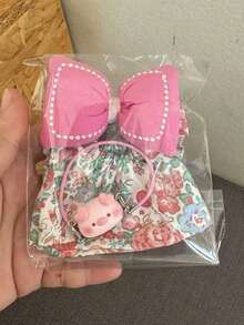 【仅含服装】适合17厘米娃娃的服装配饰，包括时尚服装和领结，适合娃娃，春夏系列，生日/复活节/圣诞节礼物，节日礼物，可爱优雅的公主裙（不含娃娃） - 彩色 - 查看 3