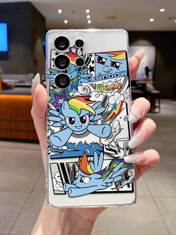 1 pieza Funda de teléfono protectora de lujo con diseño minimalista y artístico de My Little Pony para Galaxy S25/Galaxy F55 5G/Galaxy A82/A826/ Pixel 7/Pova 6 Neo/Infinix Hot 40 Pro/ Pixel 8 Pro