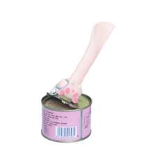 Cute Portable Bear Manual Can Opener & Feeding Scoop Set, No Electricity, Paw Print Lid Opening Function - Pet Silicone Food Spoon For Cats And Small Dogs, White/Gray/Pink 3 Colors Available - Ideal Christmas Gift, Pet Owner Designed Pet Feeding Tool, Fun Pet Supplies, Material, Suitable For Holiday Shoppers