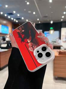 Funda para teléfono con diseño de elementos de anime Red Coffee, compatible con iPhone 16, 15, 14 Pro Max, 13, 12, 11, XR y XS Plus. Fabricada en silicona TPU, ofrece protección contra golpes y caídas, además de una excelente sensación al tacto. Es el regalo ideal para familiares, amigos y seres queridos. - Blanco - Ver 3