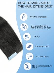 VADES 20 Pieces Halloween Mini Tape-In Hair Extensions Real Human Hair Straight Texture Natural Black Brown 12-20 Inches Real Remy Human Hair Extensions Mini Tape-In Hair Real Human Hair Tape-In Hair Extensions Italian - 01Jet Black - 查看 12