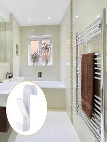 1/2/3 Pieces Of Convenient S-Shaped Hooks, Anti-Slip And Heat-Resistant Cooling Multi-Functional Clothes Hangers, No Need To Drill For Installation Of Bath Towel / Clothing / Sock Storage Accessories, Bathroom Towel Hook - Easy-To-Install Cooling Track Clamp, Used For Heating Towels