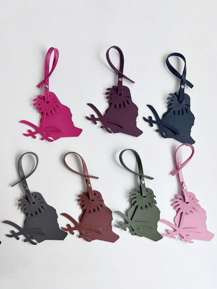 1 szt. Jednokolorowa, dwuwarstwowa, skórzana, patchworkowa, modna, prosta, uniwersalna, urocza i interesująca roślina, palma daktylowa, palma kokosowa, wzór w kształcie mapy, plecak, torba na ramię, torba crossbody, torebka, torba typu tote, torba pod pachę, wisiorek do torebki, inny wisiorek do torby do przechowywania, brelok do samochodu