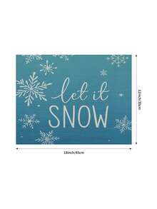 1 pieza Camino de mesa con diseño de carta navideña azul, Decoración navideña para mesa, Camino de mesa tipo lino para Navidad, Camino de mesa, Camino de mesa, 1 pieza Camino de mesa, 4 piezas Individuales, 1 pieza Funda de cojín, 3 productos disponibles, Decoración de hogar de temporada para interiores/exteriores, Decoración de hogar de invierno, Decoración navideña, Decoración de habitación navideña, Decoración de fiesta navideña - Multicolor - Ver 9