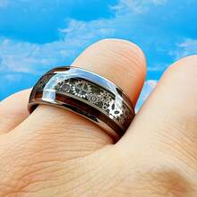 1 Piece Heavy Duty 316L Stainless Steel Ring - Industrial Gothic Style Inlaid Machine Gear Design, Dome Polished Finish, Unisex - Birthday, Christmas, Valentine's Day Gift - Suitable For Daily And Formal Wear, Party Accessory, Punk Fashion, High-Quality Craftsmanship, Unique Piece - 10 - Xem 5