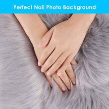 10 Inches Square Faux Fur Rug Small Fluffy Area Rug Cushion Living Room Sofa Bedroom Floor Soft Square Chair Cover Pad Nail Photographing Background Of Jewelry
