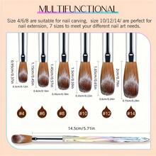 Latest Best-Seller Aurora Glow Diamond Handle Nail Crystal & Extension Brushes