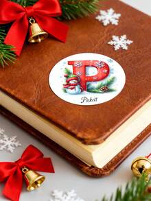 LICVIC 54-540pcs Customized Holiday Stickers, Personalized Christmas Stickers, Custom Name Label Stickers, Children's Customizable Stickers, Back To School - Style a - View 4