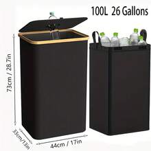 سلة غسيل سعة 100 لتر مع كيس داخلي، سهلة الإزالة، مناسبة لغرف النوم وغرف الغسيل والمعيشة والسكن الطلابي والفندق، بتصميم عادي | سلة بمبو متينة ، سلة غسيل، سلة تخزين