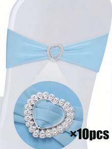 Heart-Shaped Buckle Sliding Elastic Chair Cover Strap, Universal Elastic Chair Strap, Suitable For Wedding Banquets, Event Parties, Wedding Celebrations, Party Banquets, Hotel Events, Ceremonies, Holiday And Birthday Decorations, Christmas, And Other Occasions.