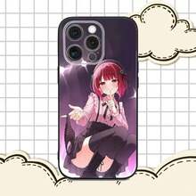 Funda de teléfono Oshi no Ko K-Kana Arima compatible con  16e, 16, 15, 14, 13, 12, 11, Pro, X, XS, Max, XR, Plus, Mini, funda negra suave, funda compatible con  17, funda  17 Pro, funda  17 Pro Max - z7 - Ver 6