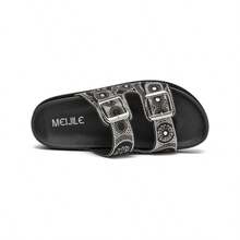Women's Sandal Papete New Rhinestones With Adjustable Buckle Birken Meijile Original - 黑色 - 查看 4