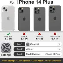 TELOPEN 专为 iPhone 系列手机壳设计的磁性手机壳，重型防震保护手机壳，防摔，三层透明保护套，兼容 iPhone 系列，适合家人、朋友、孩子、生日、春季、节日、男朋友、女朋友、情人节的礼物 - 無色 - 查看 35
