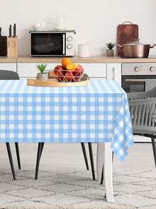 Red Gingham Tablecloth, 54 X 108 Inches Red And White Checkered Tablecloths Plastic Table Cloth Disposable Picnic Tablecovers For Rectangle Table,Christmas Party Supplies (Red, Black, Pink, Blue) - Multicolor - View 6