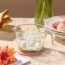 Glass Measuring Cup With Scale, Handle, Heat-Resistant, Milk Cup, Baking & Mixing Bowl