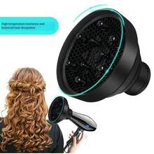 通用可折叠吹风机扩散器配件 - 专业沙龙级造型工具，轻巧可折叠，方便携带，适用于大多数标准吹风机，为卷发和自然波浪发型增加蓬松度和清晰度，是居家、沙龙和旅行的理想之选。 - 彩色 - 查看 6