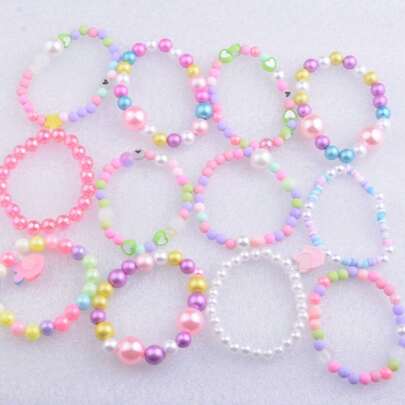 Set de 1/6/12 piezas de pulsera de cuentas acrílicas de colores mixtos, kit de bricolaje, decoración de fiesta con patrón zodiacal, mejor regalo de cumpleaños para amigos, suministros de manualidades hechos a mano para el Día de San Valentín